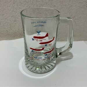 Vintage 1989 Octoberfest Lockheed Martin C-130 Hercules Glass Mug Beer Stein B6